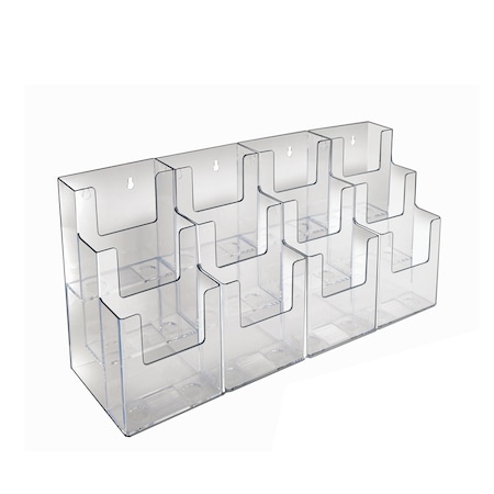 Azar Displays Three-Tiered Tri-Fold Brochure Counter Display (12 Pockets), PK2 252818